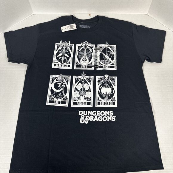 Dungeons And Dragons - Class Cards- Large Adult T-Shirt‎ - Picture 1 of 4